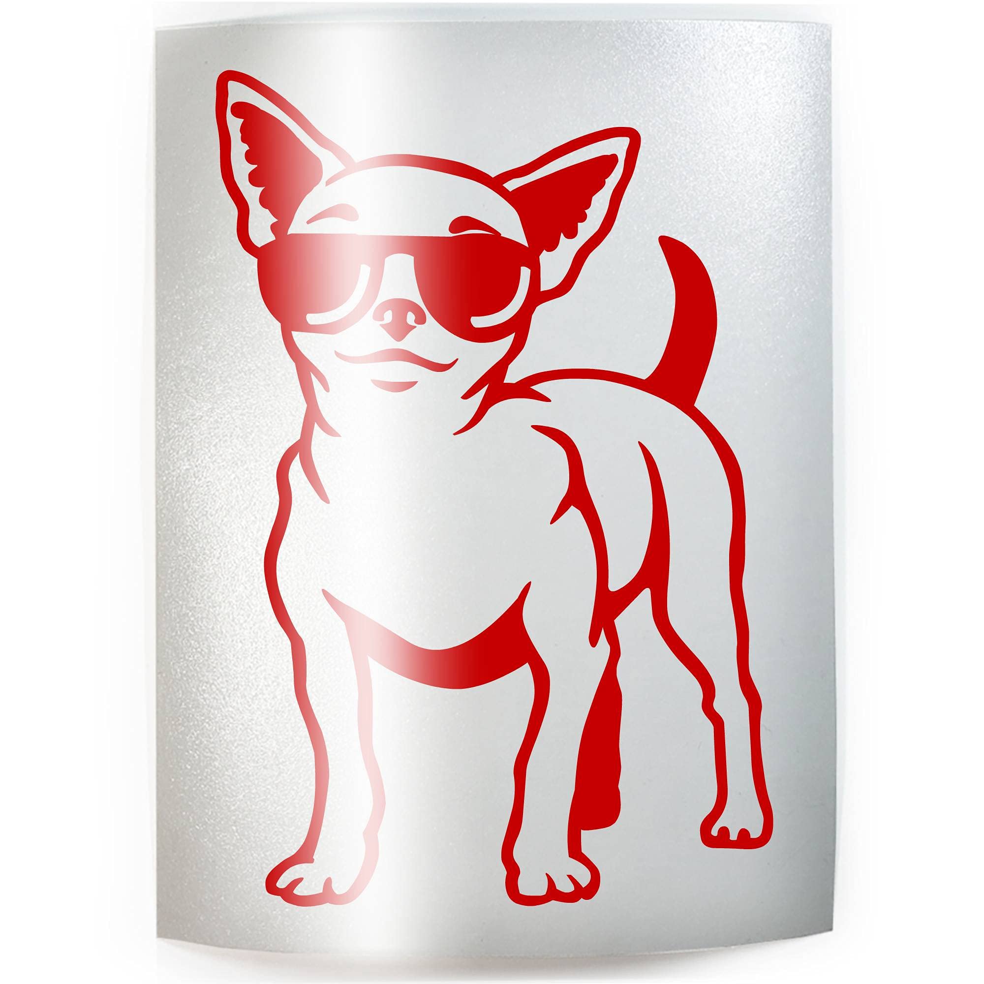 The Gorilla FarmSUNGLASSES Chihuahua Dog - PICK COLOR & SIZE - Breed Canine Vinyl Decal Sticker DD
