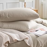 Vista 167 de NEXHOME PRO Funda de edredón Twin XL 100% algodón lavado, transpirable, duradera, texturizada, similar al lino, juego de ropa de cama para el hogar