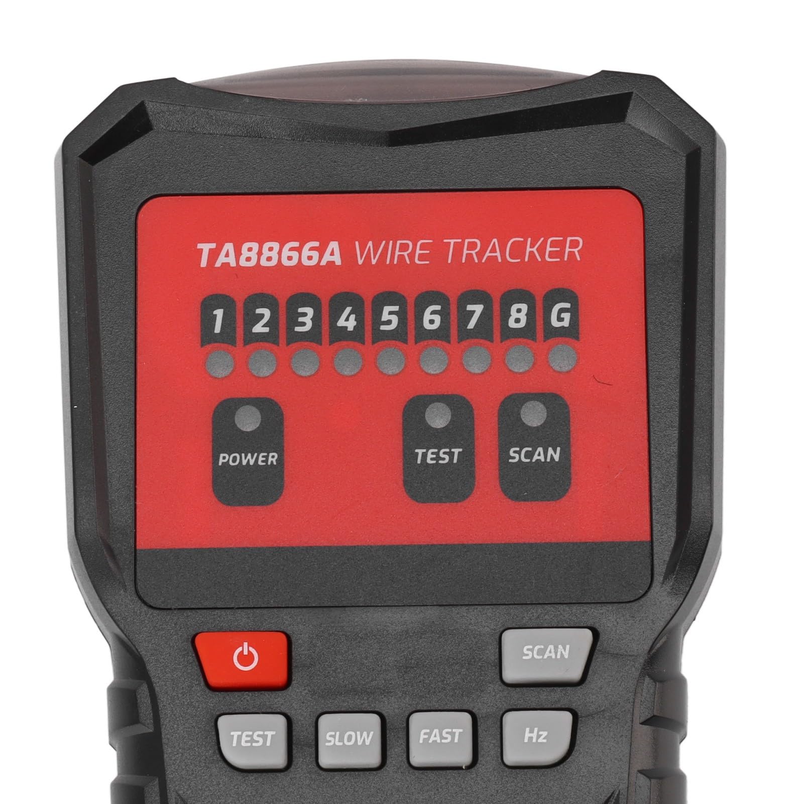 Kabelsuchgerät mit Spannungsprüfung, Netzwerktester für RJ45/RJ11, Leitungssucher bis 300m mit LED-Anzeige und Taschenlampe, TA8866A