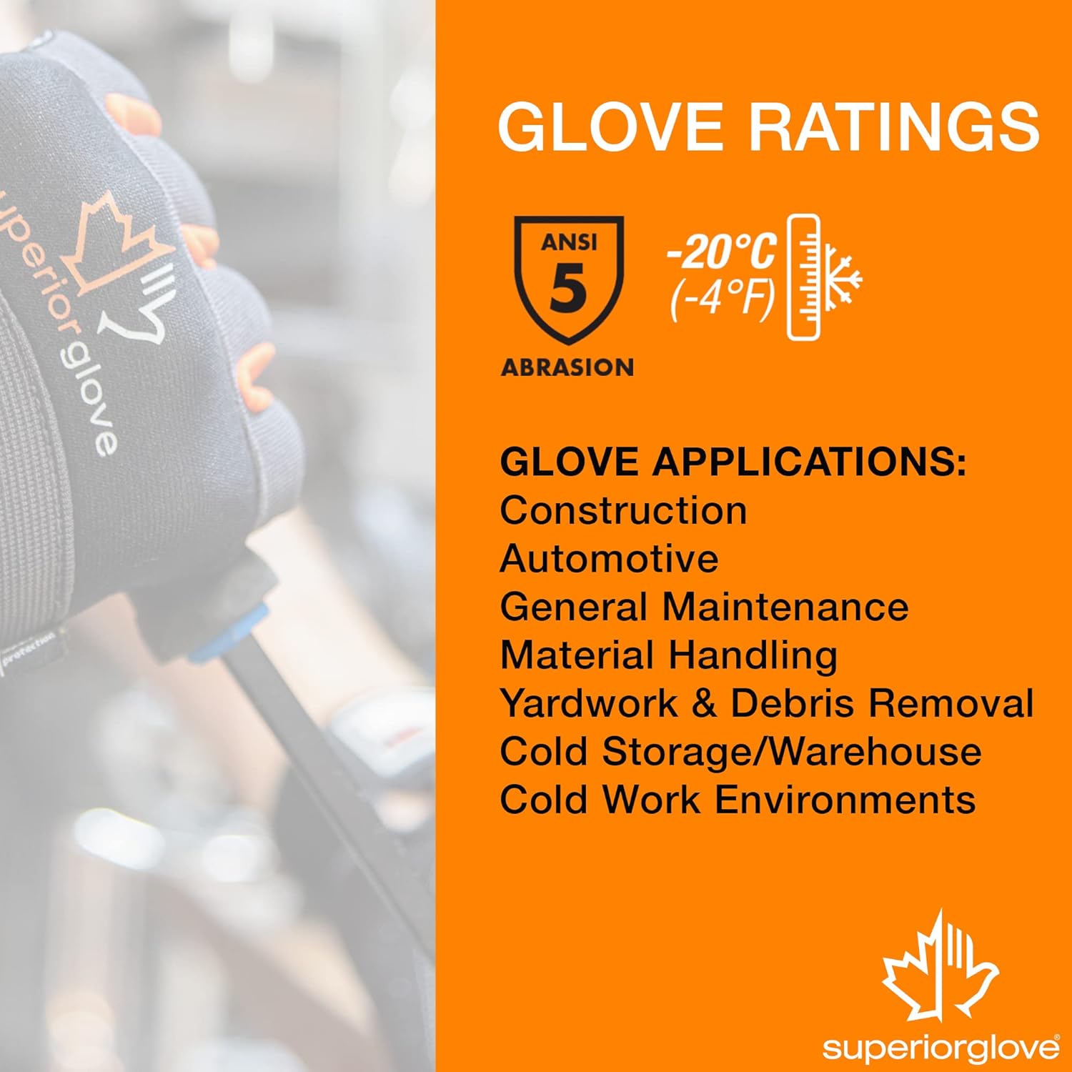Leather Mechanics Gloves - Heavy Duty Hand Protection Clutch Gear (1-Pair) MXGCE
