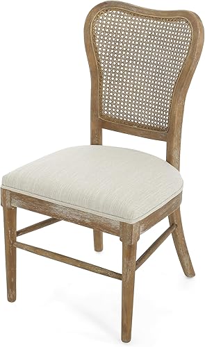 Miniatura 8 de Juego de 2 sillas de comedor, juegos de mesa y sillas  estilo vintage tapizado de tela de goma y madera de caña de cocina, sillas de sala de estar,