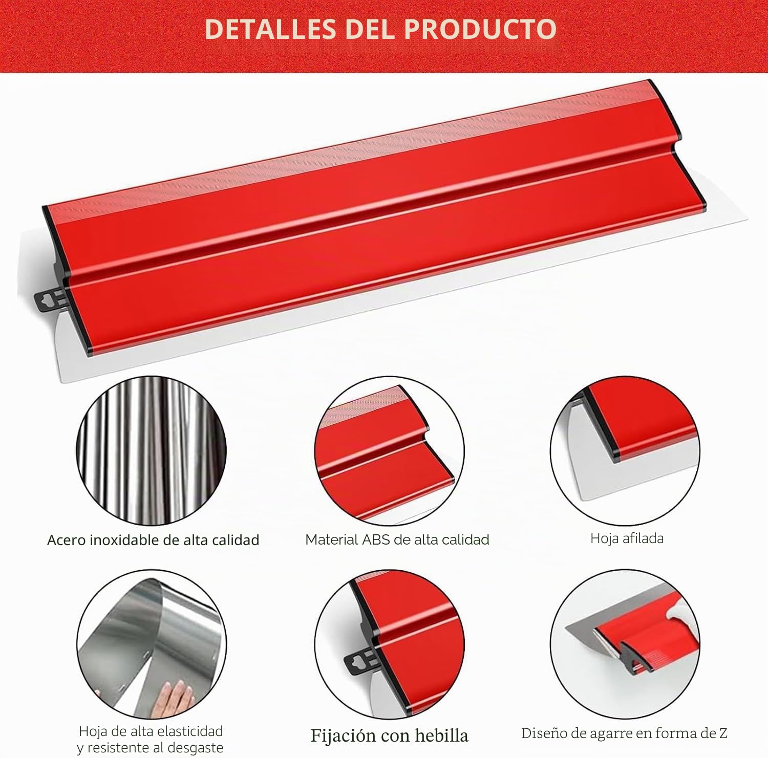 Juego de espátulas de acero inoxidable, 0,38 mm y 0,5 mm de grosor, 80 cm / 60 cm / 40 cm / 25 cm, para grandes áreas de trabajo, decoración de pared y construcción