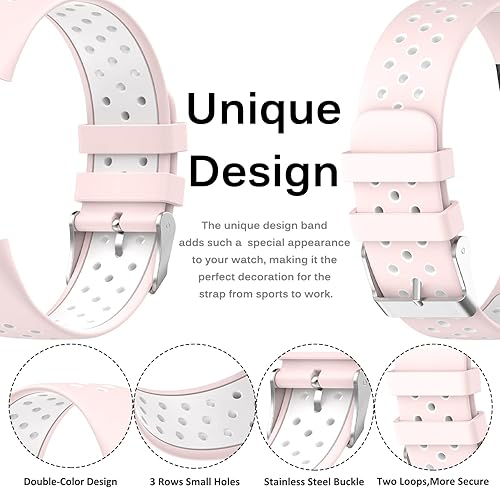 Miniatura 3 de Miimall Compatible con Fitbit Charge 5 6, correa deportiva de silicona suave impermeable para Fitbit Charge 5 2021 Fitbit Charge 6 2023 mujeres