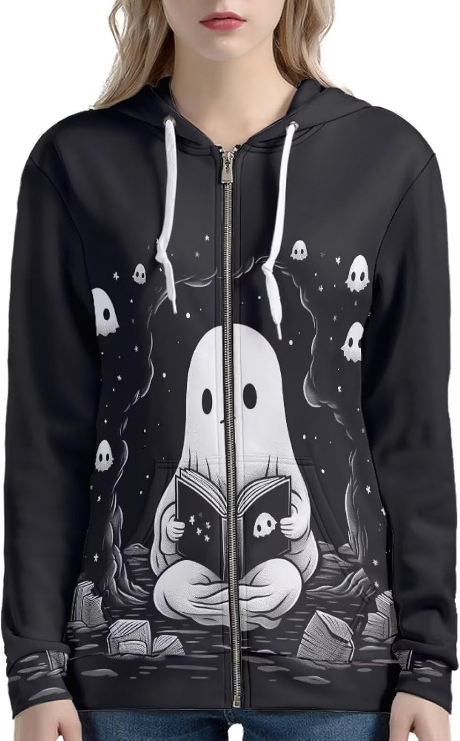 Womens Hoodies Zip Up Lightweight Long Sleeve Thin Hooded Sweathsirt Trendy Jacket
