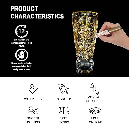 Miniatura 3 de 4 Count Dual Tip Oil Based White Black Paint Markers Paint Pens(0.7mm & 3mm), Permanent Paint Marker, Waterproof, Quick Dry, for Rock Painting,