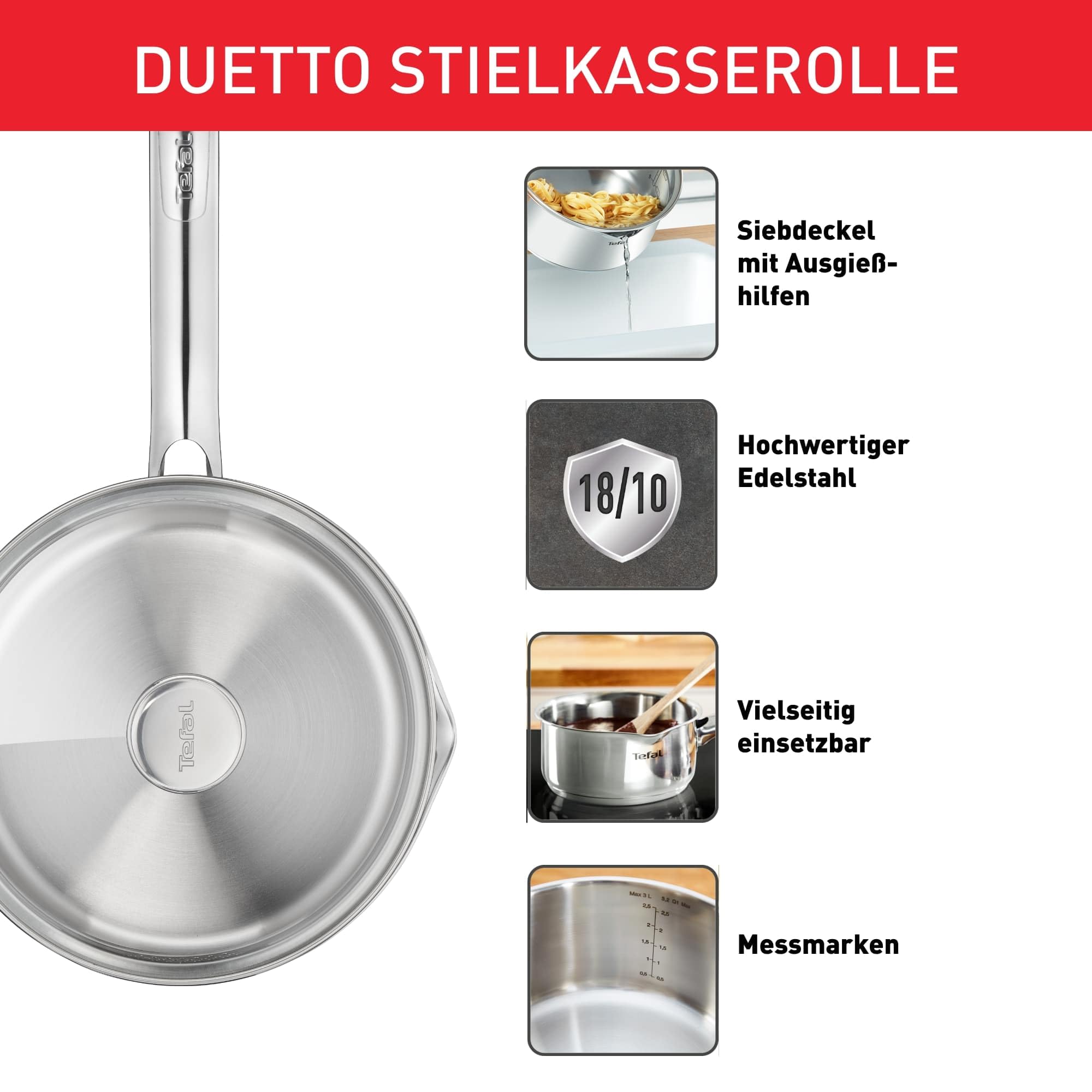 Tefal A70522 Duetto Stielkasserolle – Bild 2