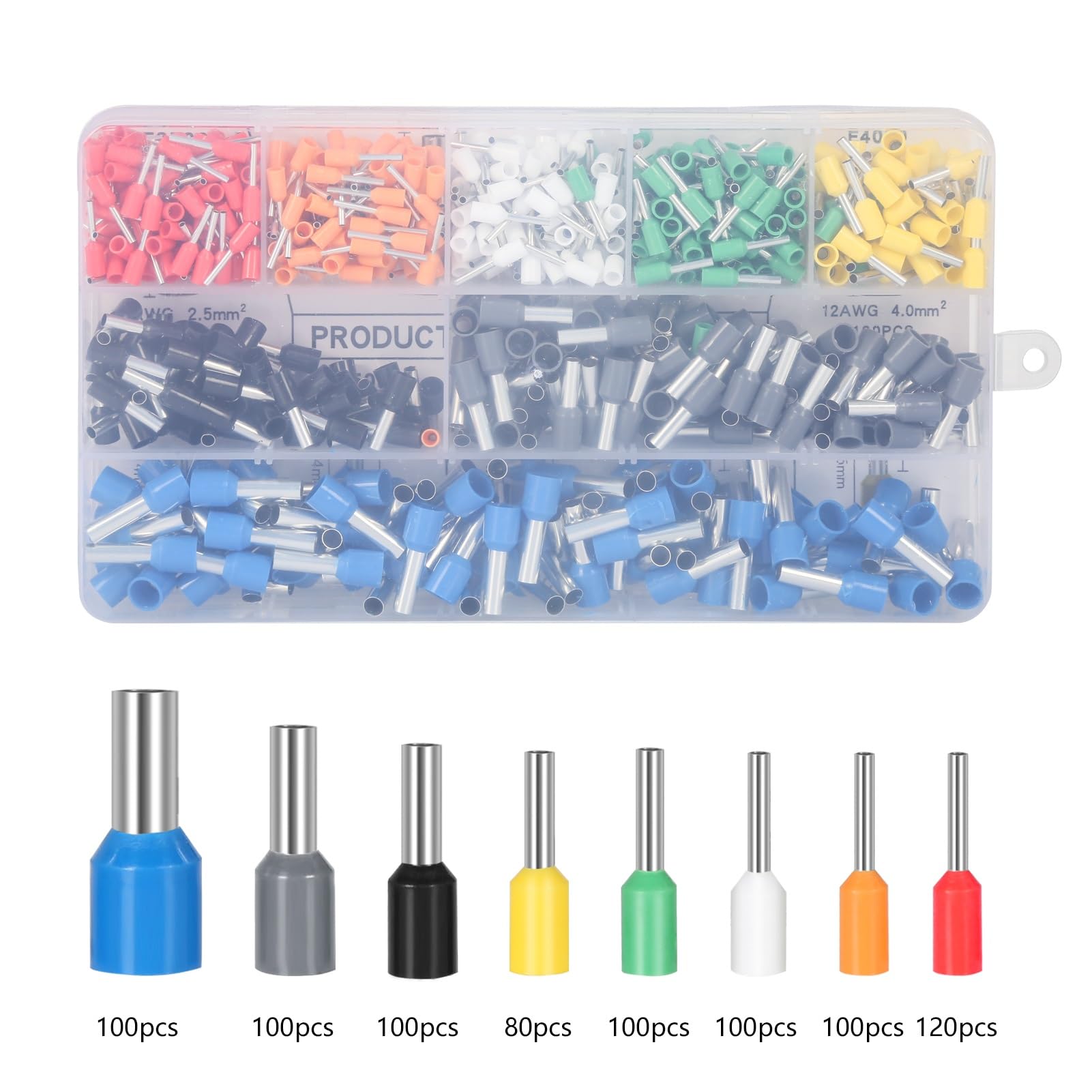 Jadeshay Cosses Electriques A Sertir, 2400 Pièces Cosse à