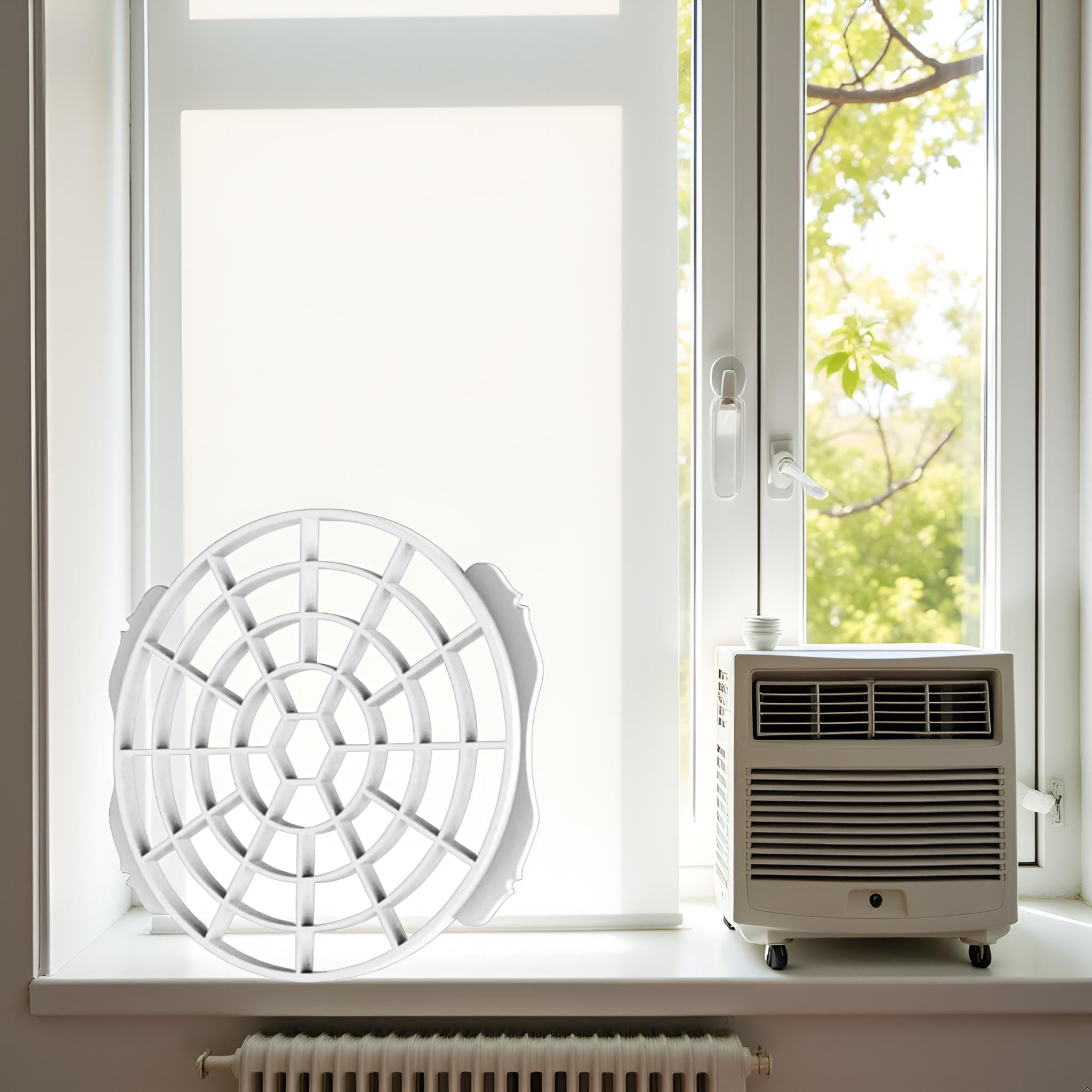 Pantalla de filtro de adaptador de ventana para aire acondicionado portátil, 5.906 in, color blanco 3