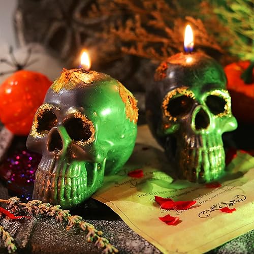 Miniatura 6 de LET'S RESIN Moldes de silicona 3D con forma de calavera grande, molde de resina epoxi de calavera de esqueleto para hacer velas, decoración del 1