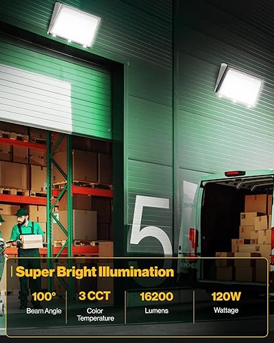 Miniatura 4 de Sunco - Paquete de 6 unidades de 120 W LED de pared para exteriores, sensor de fotocélula del atardecer al amanecer, industrial, regulable,