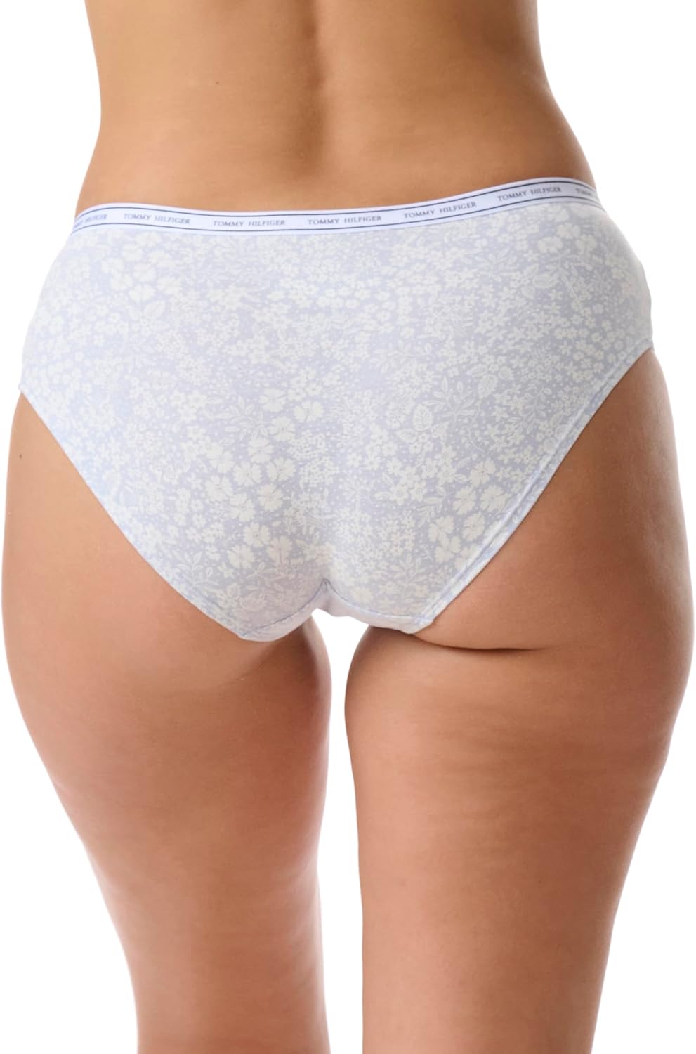 Tommy Hilfiger Adaptive Women's Classic Cotton Logoband Hipster 5 Pack
