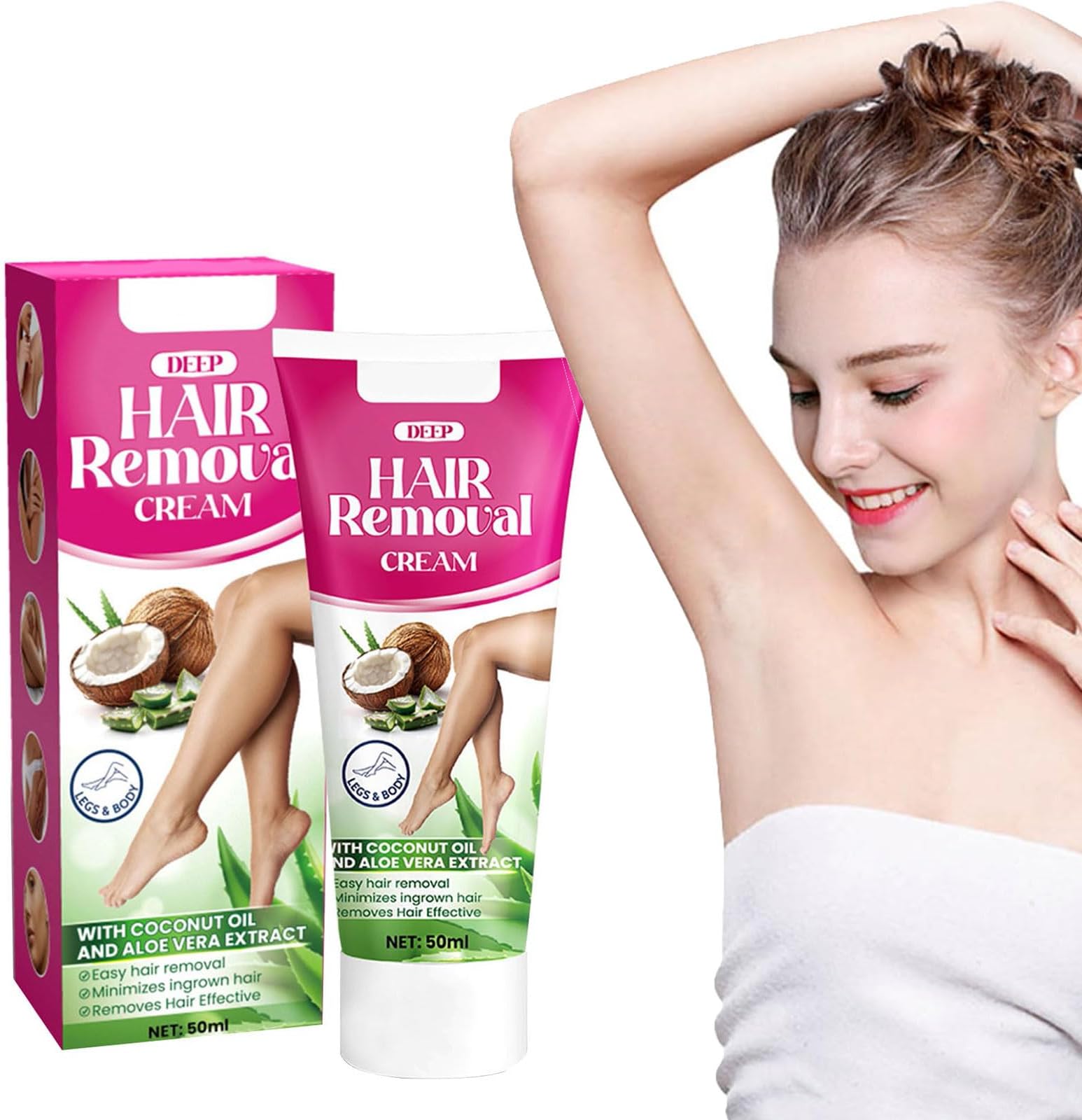 ERTF Intimate/Private Hair Removal Cream for Women, Gentle & Soothing, Painless Flawless Depilatory Cream, Sensitive Formula Suitable for All Skin Types