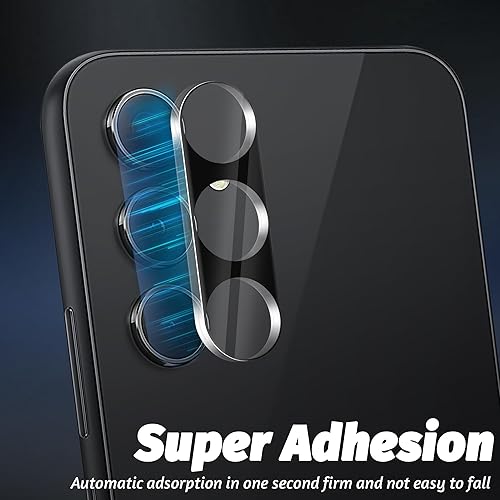 Miniatura 4 de Orzero Paquete de 4 protectores de lente de cámara compatible con Samsung Galaxy A54 5G, protector de vidrio templado de 9 durezas HD, antiarañazos,