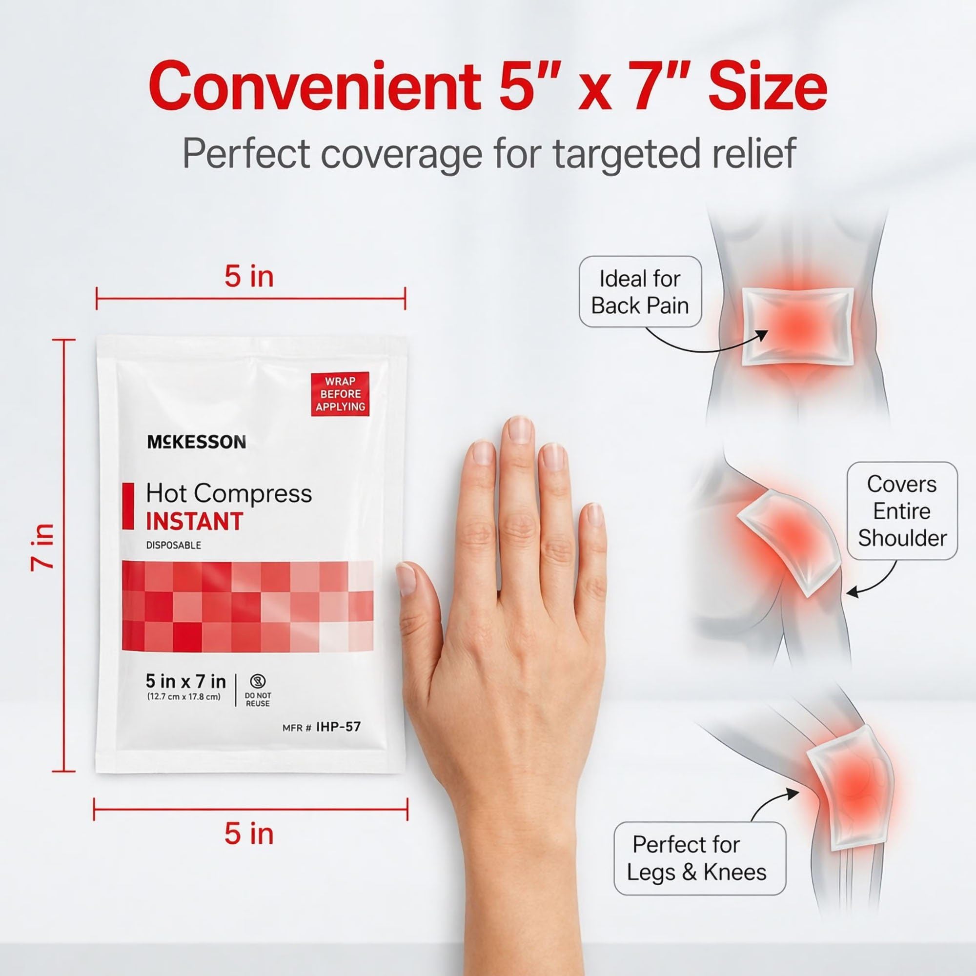 Amazon.com: McKesson Instant Hot Packs, Instant Hot Compress, 5 x