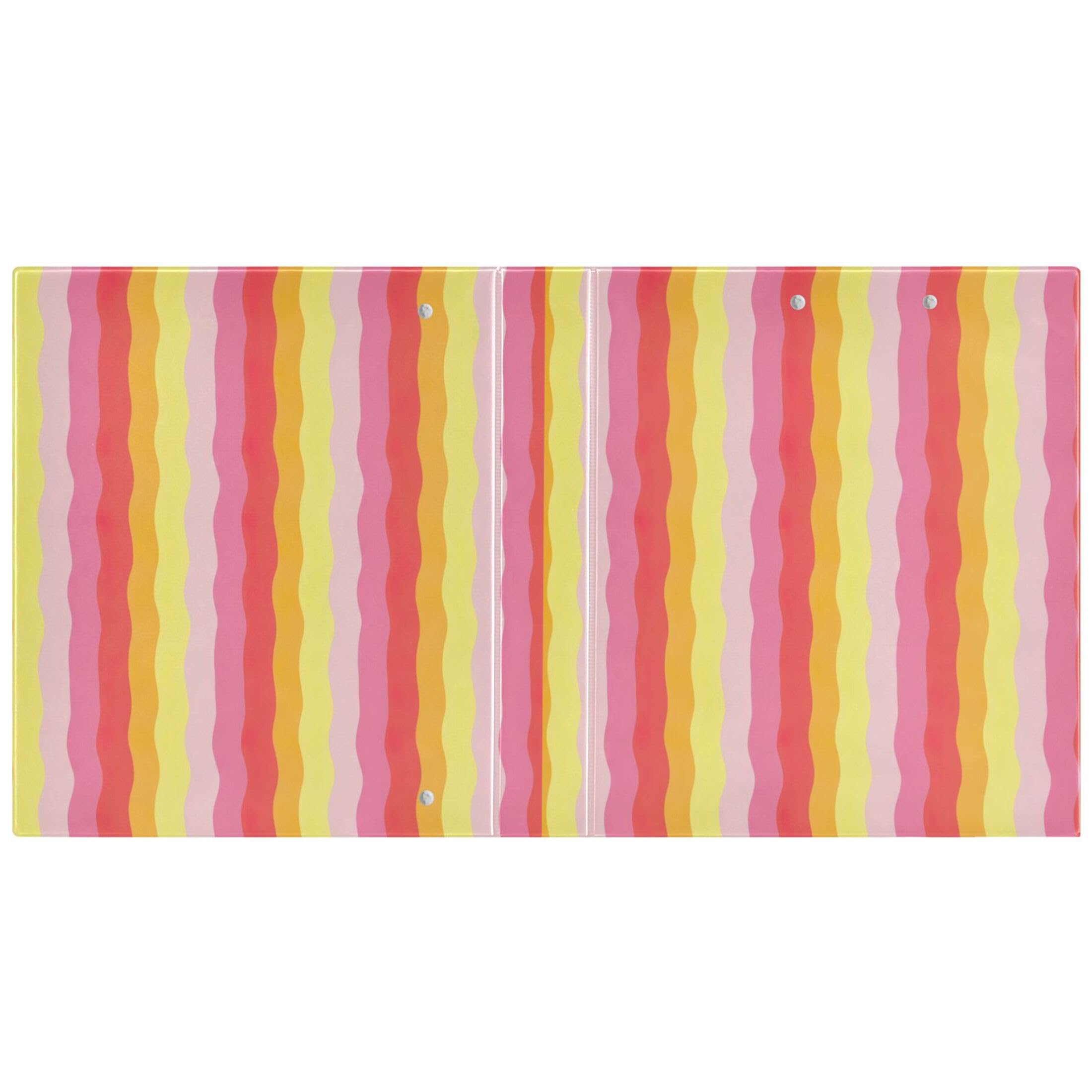 Raccoglitori personalizzati a scacchi colorati rosa giallo 3 anelli 3,8 cm possono contenere 200 fogli raccoglitori ad anelli rotondi per ufficio, 31,5 x 27 x 6 cm, confezione da 2