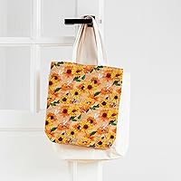 Vista 7 de Whaline Paquete de 12 piezas de tela de algodón de otoño de 18 x 22 pulgadas, acuarela, calabaza, arce, girasol, cuartos, cuadrados, para otoño