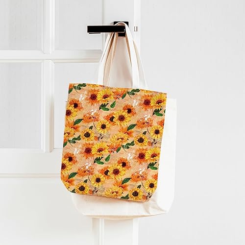 Miniatura 7 de Whaline Paquete de 12 piezas de tela de algodón de otoño de 18 x 22 pulgadas, acuarela, calabaza, arce, girasol, cuartos, cuadrados, para otoño,