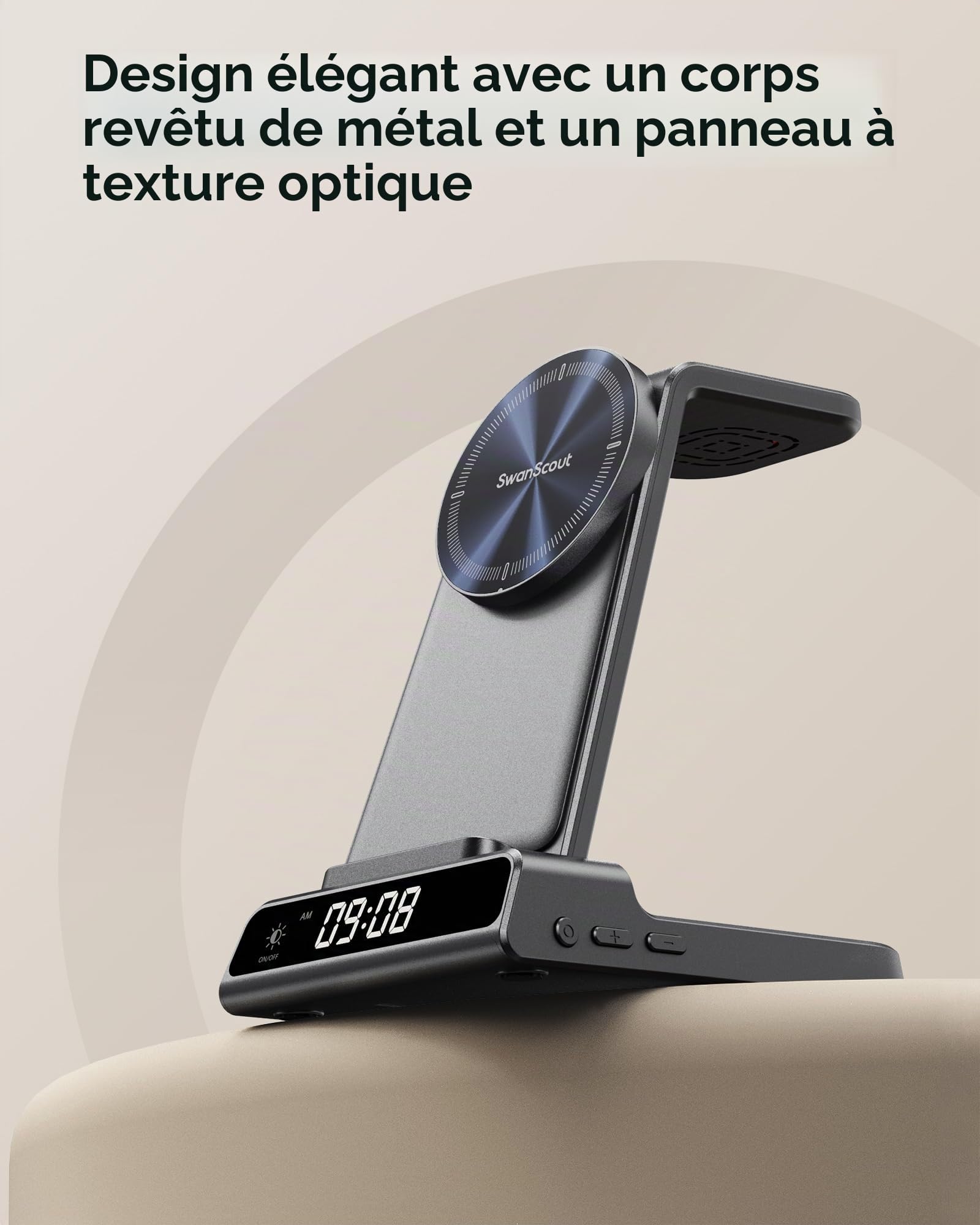 Chargeur magnétique pour Samsung S26 Ultra, Station de Recharge sans Fil 3 en 1 pour Galaxy S25/S24/S23/Z Fold/Z Flip, pour Galaxy Watch 8/8 Classic/Ultra/7/6/5, Galaxy Buds 3 Pro/3 (sans Adaptateur)