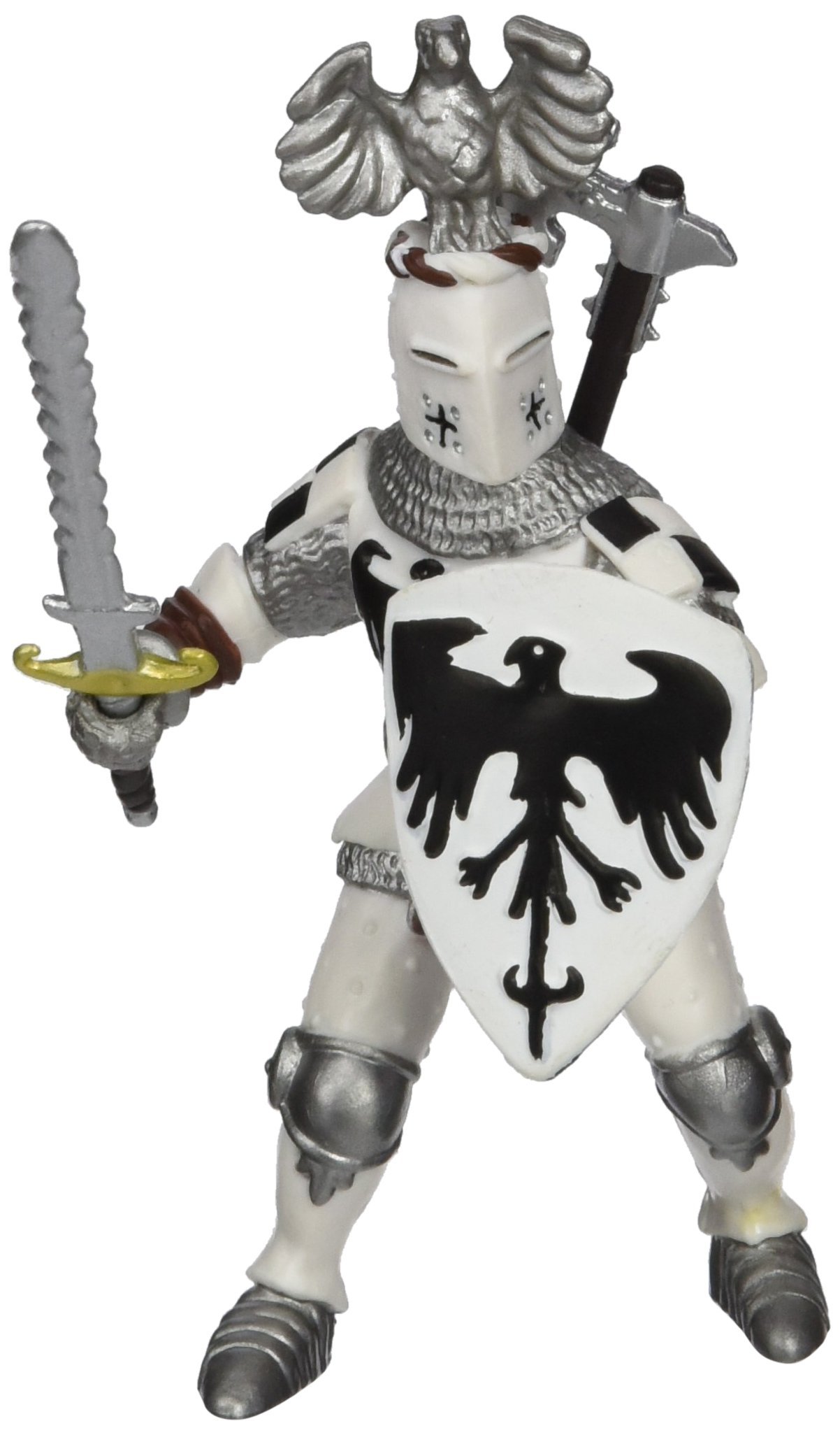 PapoMEDIEVAL-FANTASY 39785 White Crested Knight Figurine, Multicolour