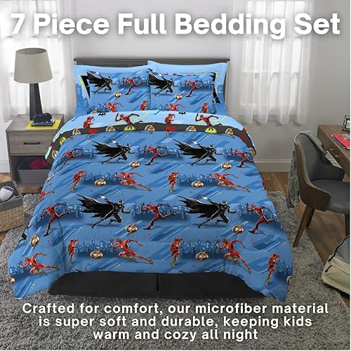 Miniatura 361 de Franco - Juego de edredón y sábanas supersuaves con funda, para niños, 7 piezas, tamaño matrimonial, Five Nights at Freddy's Cinco noches en Freddy's