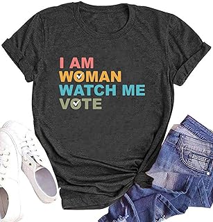 Vote T-Shirt for Women USA America Presidential Election Graphic Funny Voting Right LGBTQ Patriotic Short Sleeve Tee Shirt