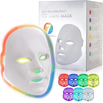 Amazon Com Yoove Mascarilla De Luz Roja Con 7 Colores Terapia De Fotones Para Rejuvenecimiento De La Piel Y Antienvejecimiento Terapia De Luz Facial Mascara De Cuidado Facial Para Aumentar El Colageno