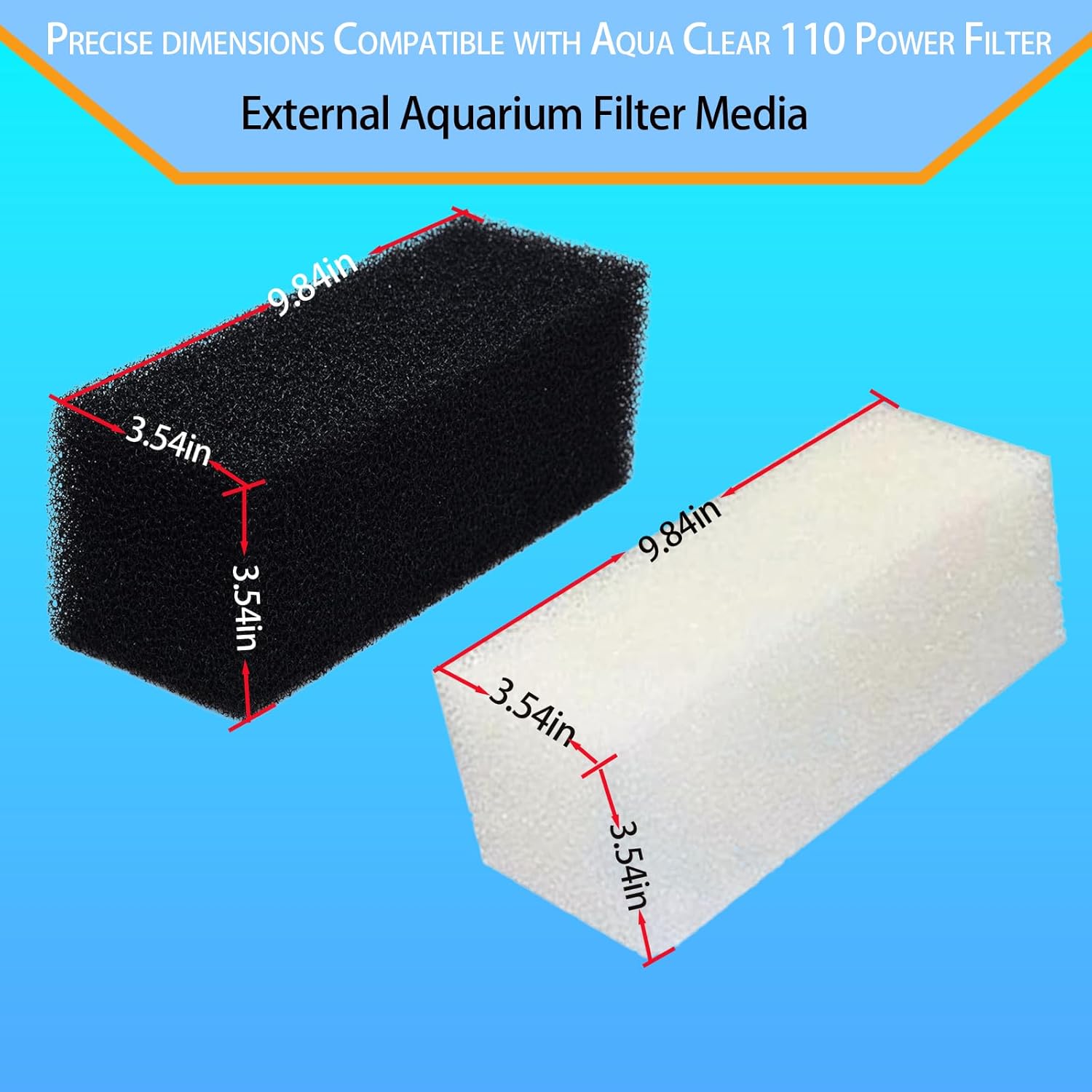 17 Pack (4 Kits) Aquarium Filter Media Replacement Kit for Fluval AC110 & AquaClear 110, 3-Stage Bio Sponge, Carbon Sponge, 2KG Ceramic Rings, 60-110 Gal Tank