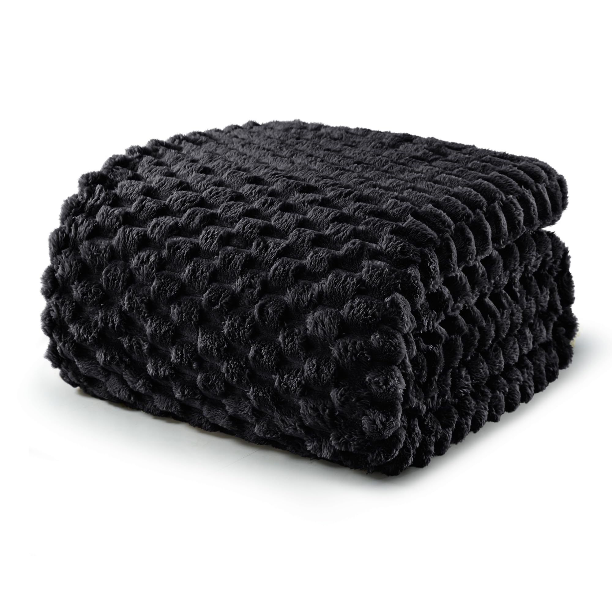 Exclusivo Mezcla 3D Fleece Twin Size Blanket for Bed, Black