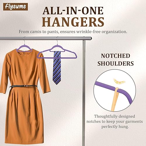 Miniatura 5 de Perchas de terciopelo color negro, paquete de 50 con 10 ganchos de plástico transparente para ropa mojada, perchas antideslizantes para ropa de