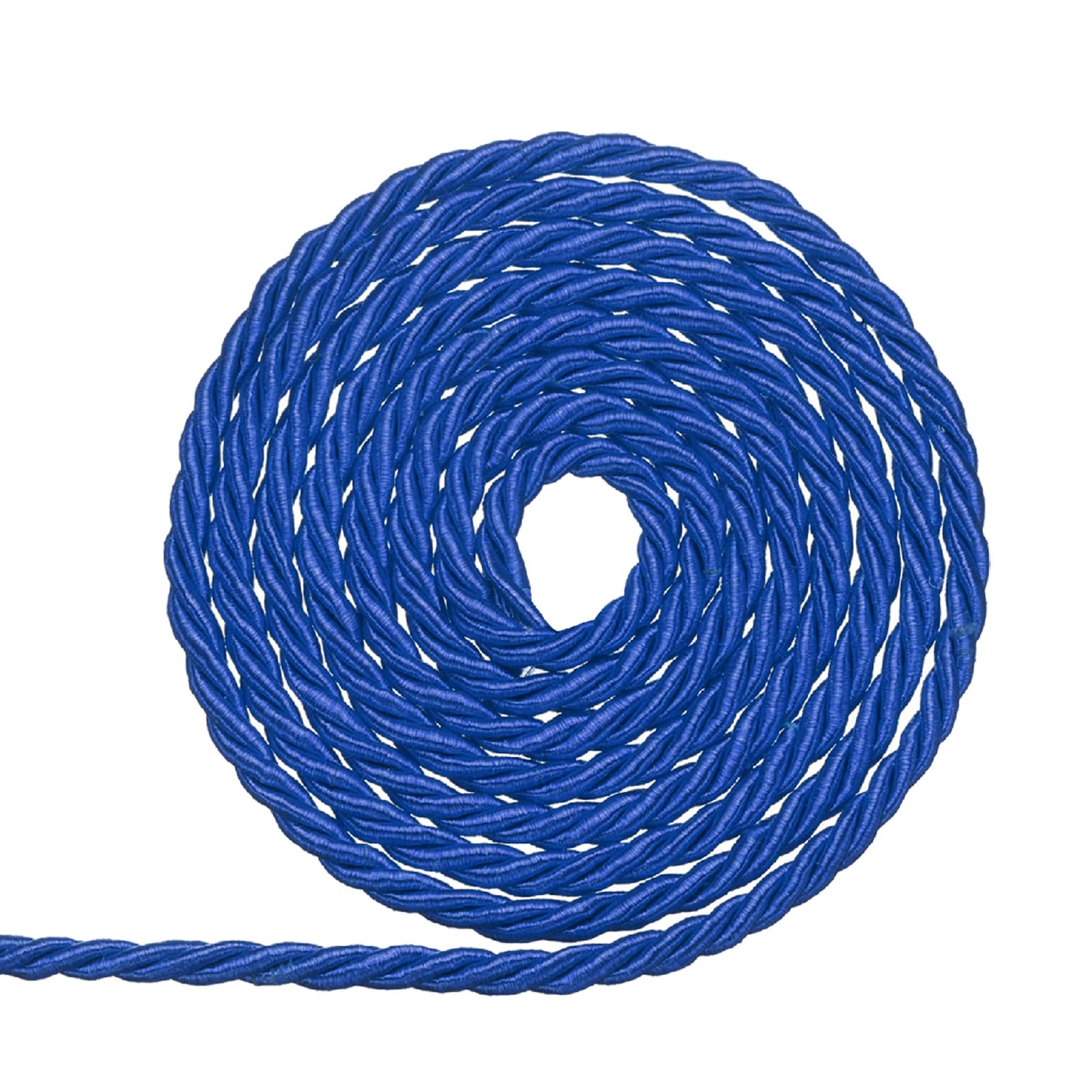 Cordón trenzado azul de 3mm ideal para adornos de graduación y hogar