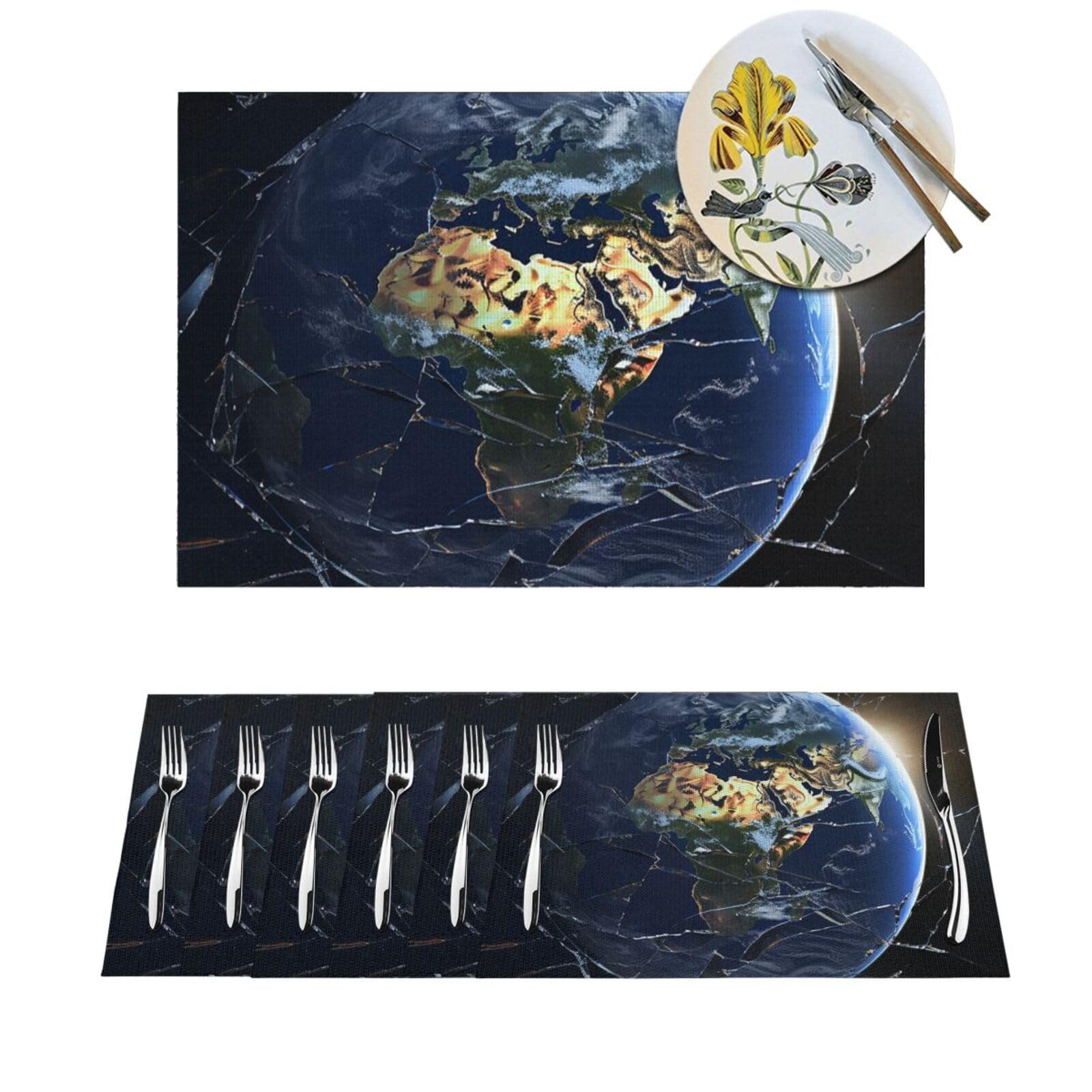 Sets de table résistants à la chaleur et antidérapants en PVC lot de 4