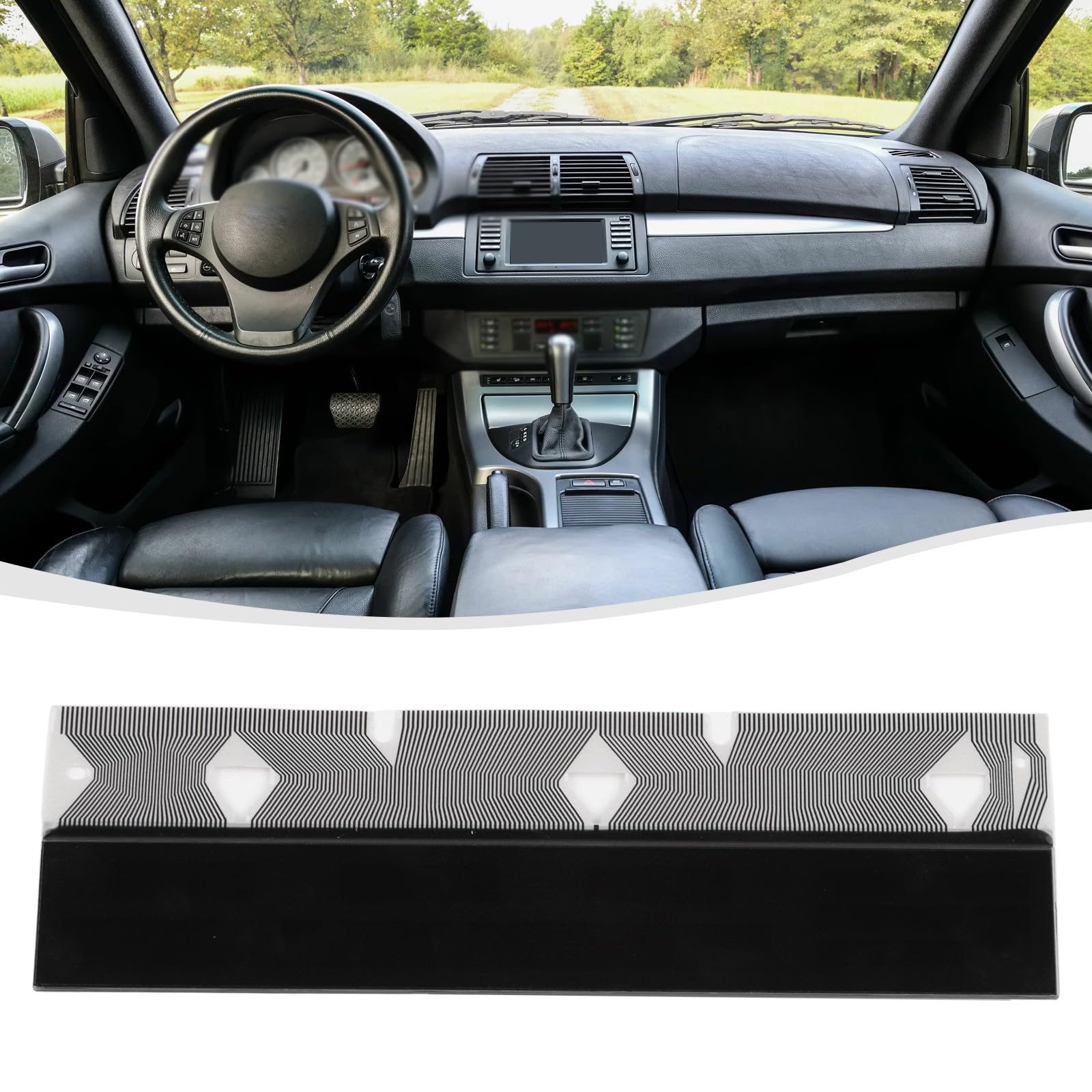 Écran LCD pour BMW E38 E39 E53 Tableau de Bord Instrument Cluster Réparation Pixel Compatible avec Série 7 (1995-2001) Série 5 (1996-2003) X5 E53 (2000-2006) ABS Noir