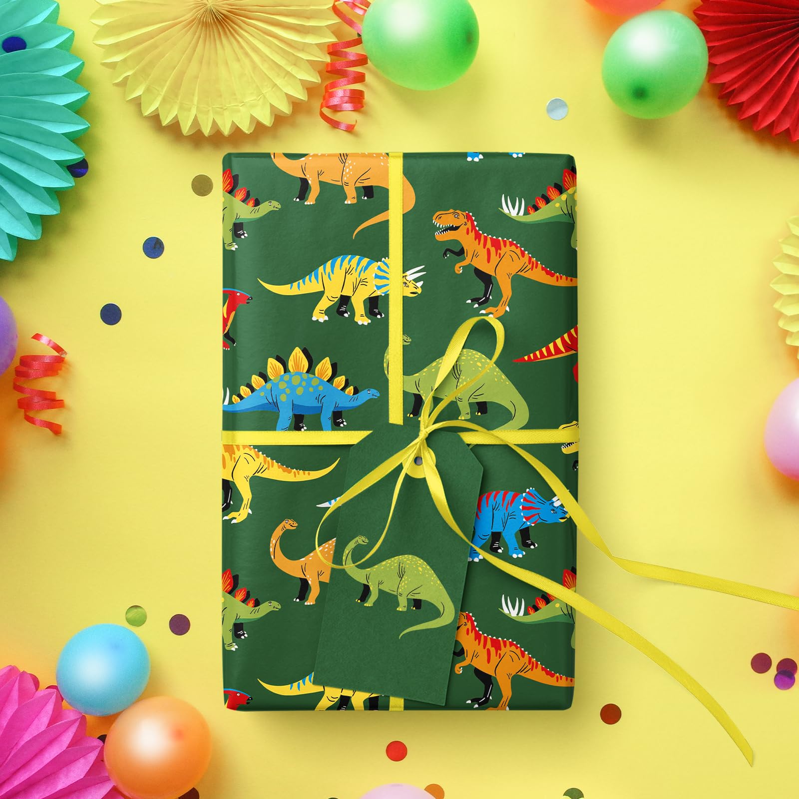 Riesige Dino-Geschenktüte – 142,2 Cm Hoch, 91,4 Cm Breit, Aus Stabilem Kunststoff Mit Geschenkanhänger