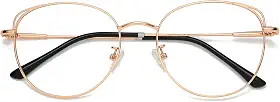 Óculos de bloqueio de luz azul para olhos de gato SOJOS armação de metal hipster feminino óculos She Young