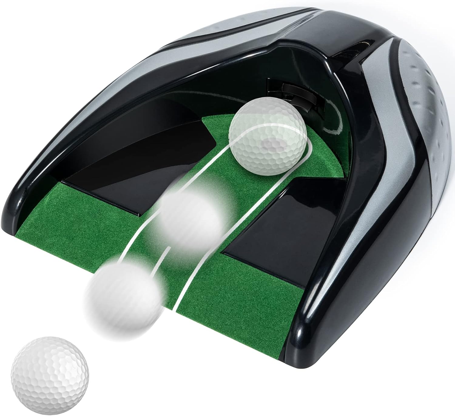 Golf Automatic Putting Cup with Adjustable Gravity Ball Return - Battery-Powered Practicing Without Interruption for Indoor Outdoor Golf Practice