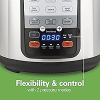 Vista 5 de Hamilton Beach Olla a presión eléctrica 6 en 1 con sonda de temperatura, cocción lenta, salteados, marrones, vapores, función de arroz, huevo y más