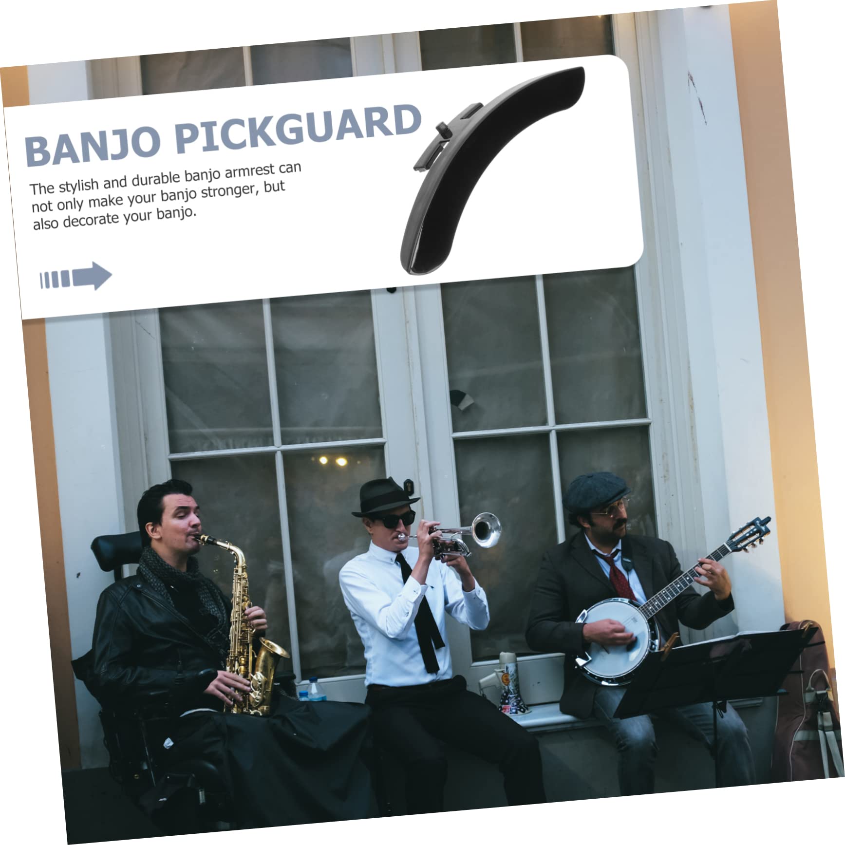 HANABASS Banjo Metal Protective Guard Plate Durable Replacement for Worn Banjo Parts for Long Term Use Practical and Decorative Accessory for Musicians