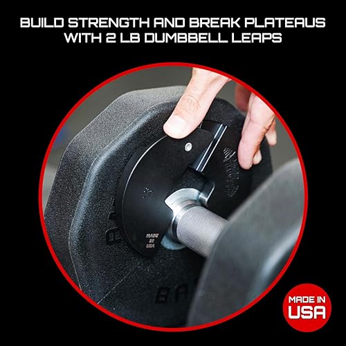 Miniatura 2 de Micro Gainz - Mancuernas fraccionarias de 1 libra, 2 o 4 piezas, diseñadas para entrenamiento con mancuernas y micro carga, fabricadas en Estados