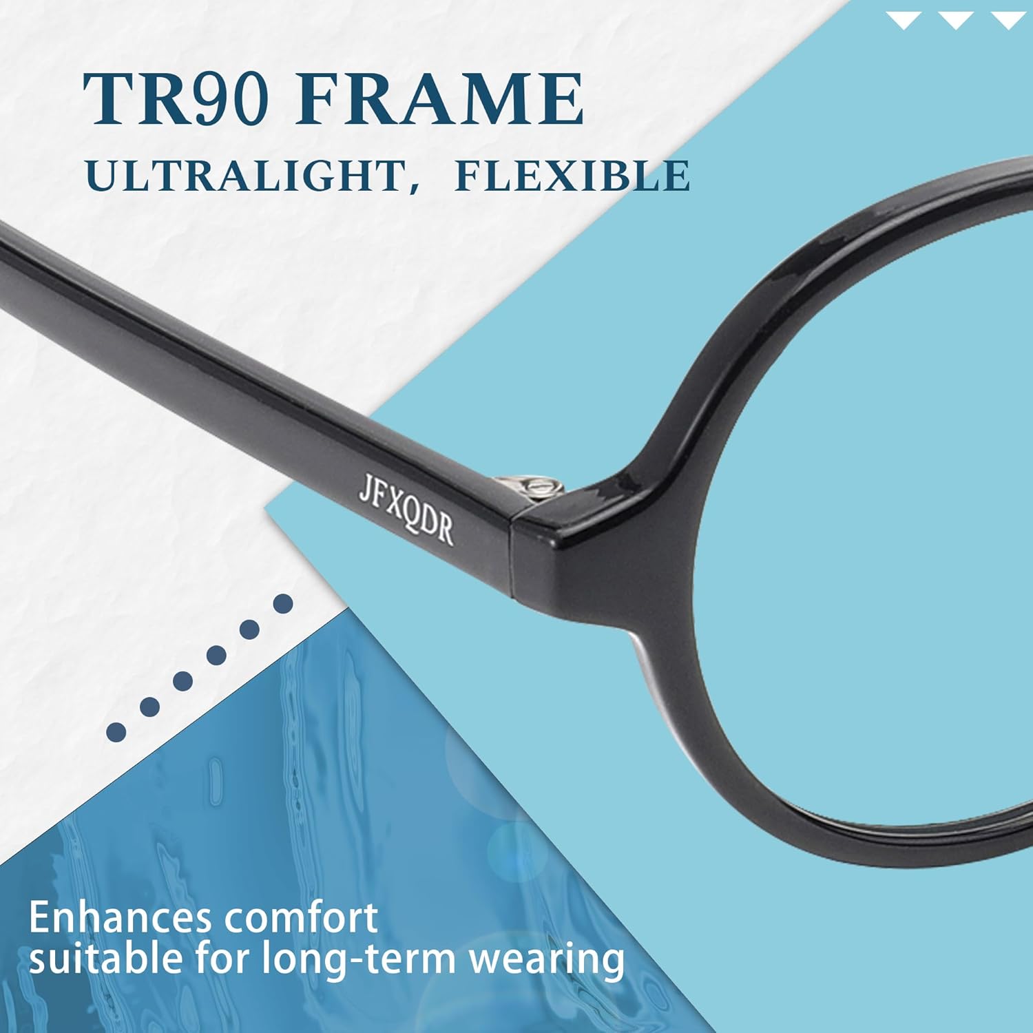 2 Pack Round Blue Light Blocking Glasses Women Men, Circle Frame Computer Gaming Glasses Anti Glare & UV RF6206 (Black + Clear) - Image 5