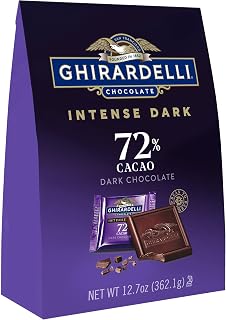 Intense Dark Chocolate Squares, 72% Cacao, Individually Wrapped, 12.7 oz