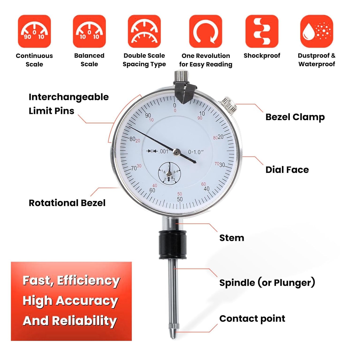 ZJchao 6434 Sleeve Height Counter Bore Cylinder Bore 0-1.00in Measurement Range Tool for Derv Engines