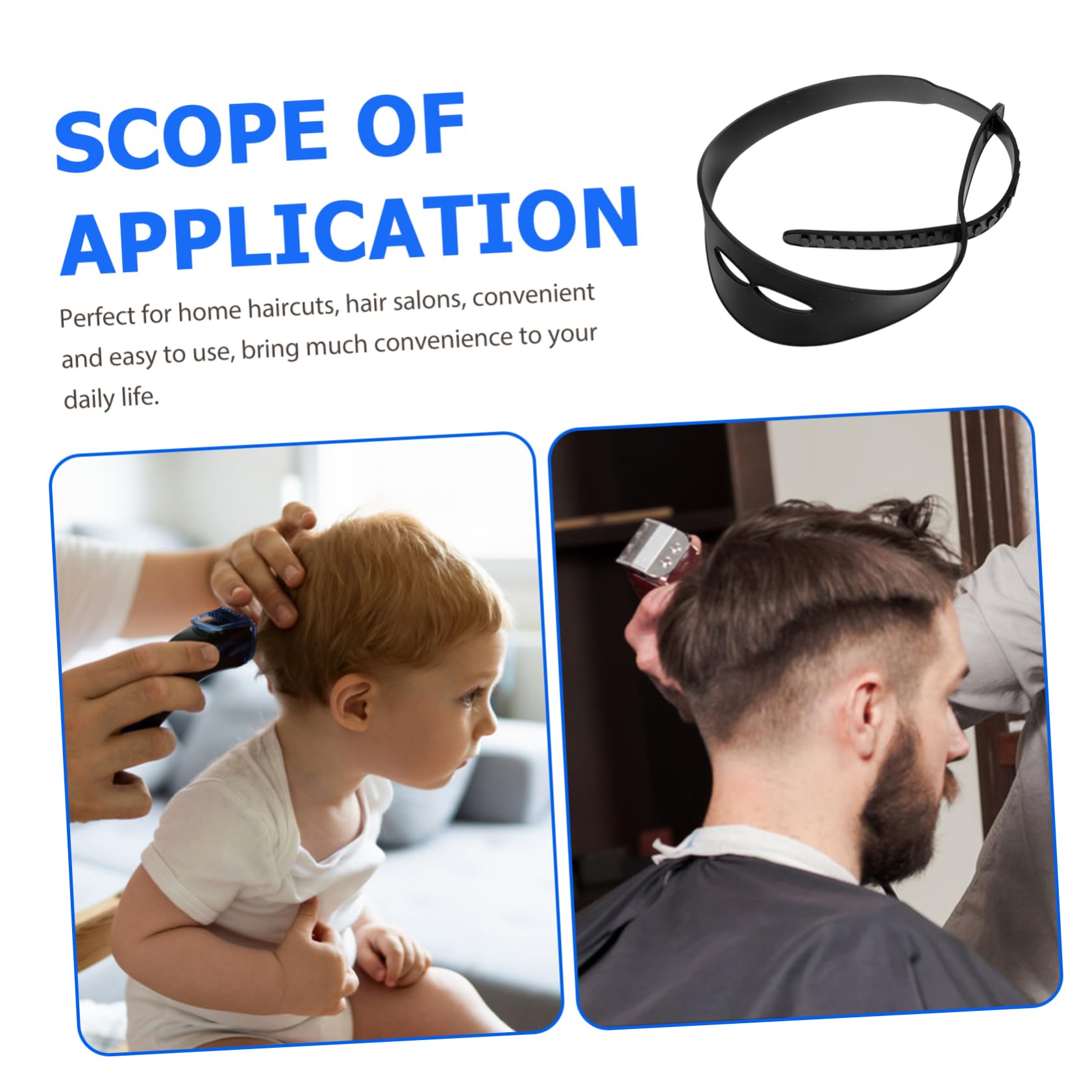 NULYLU Hair Cutting Tool Neckline Shaving Guide Silicone Hairdressing Band Fade Guide for Beginners Professionals