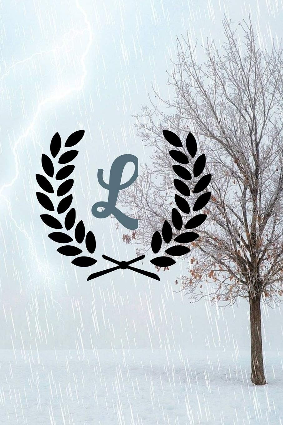 L: pretty notebook letter L initial monogram- personalized letter notebook and journal,cute scenery rainy weather cover glossy,taking for girls ... notebook and diary,size 6×9 inch 100 pages