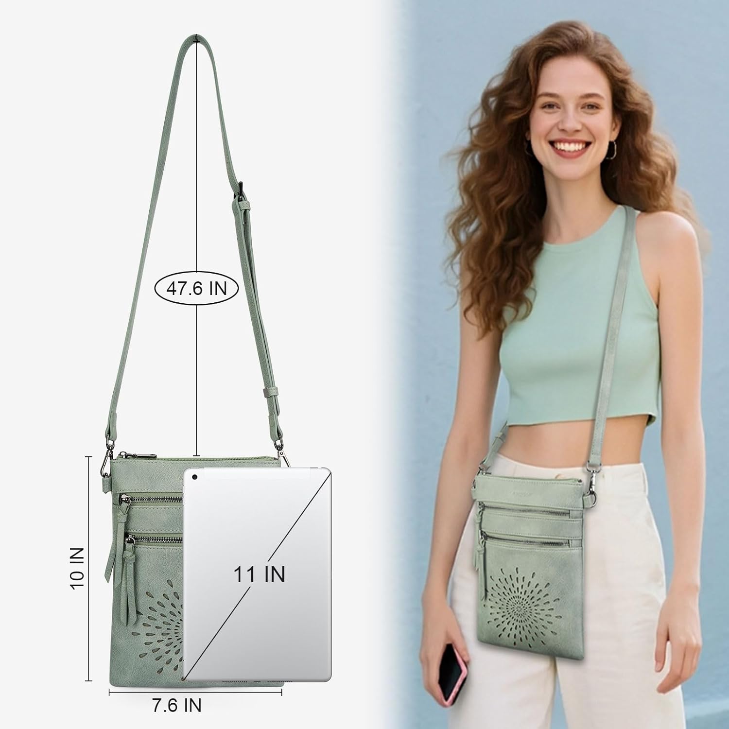 APHISON Crossbody purse for Women, Vegan Leather Sunflower Crossbody Phone Handbags with Adjustable Strap - Image 5