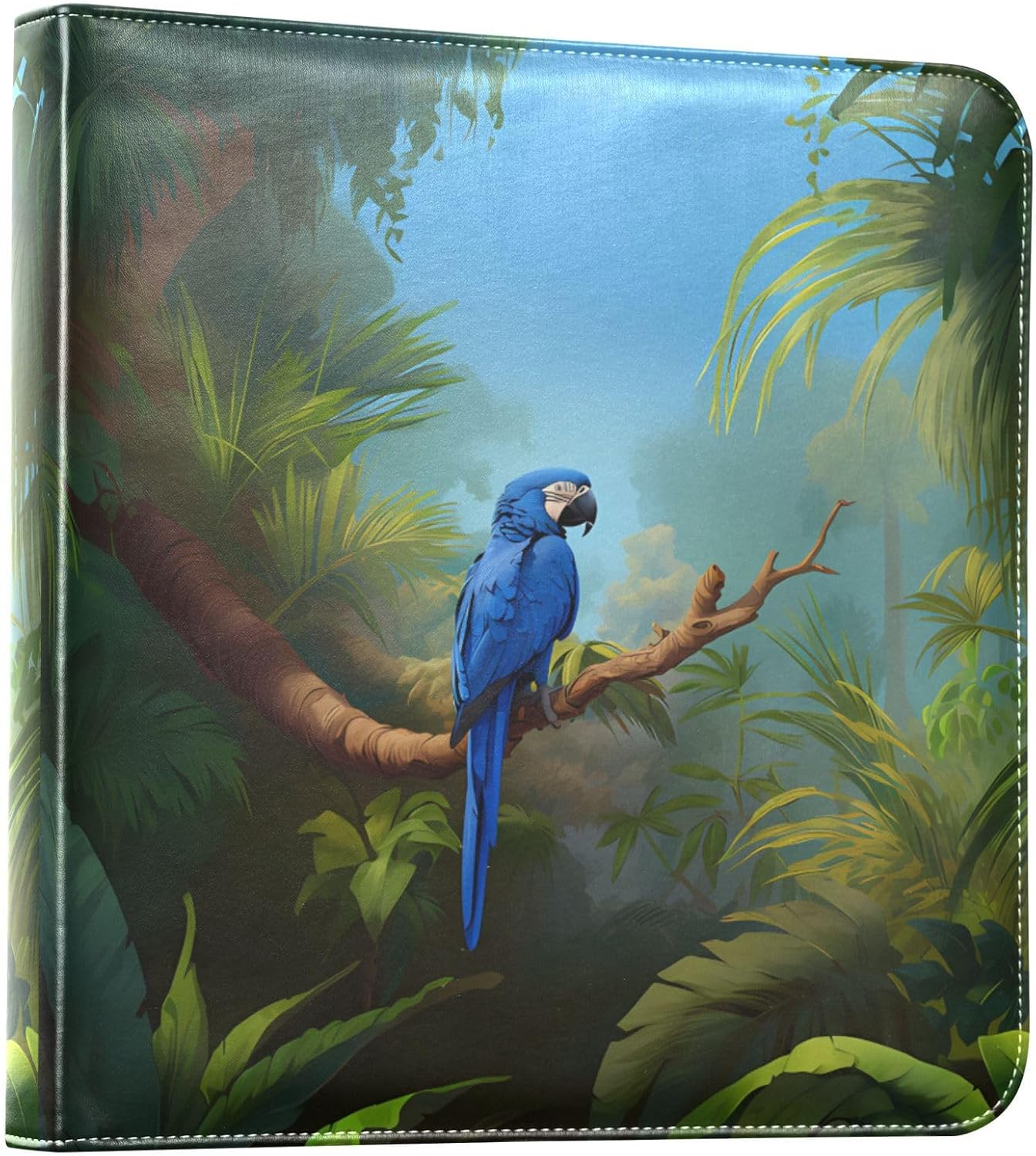 JIPONI Cat Moon Pumpkin Halloween Large Photo Album, DIY Leather Cover Scrapbook Albums for 4x6 5x7 6x8 Pictures, Self Adhesive Memory Book for Wedding, Baby, Family