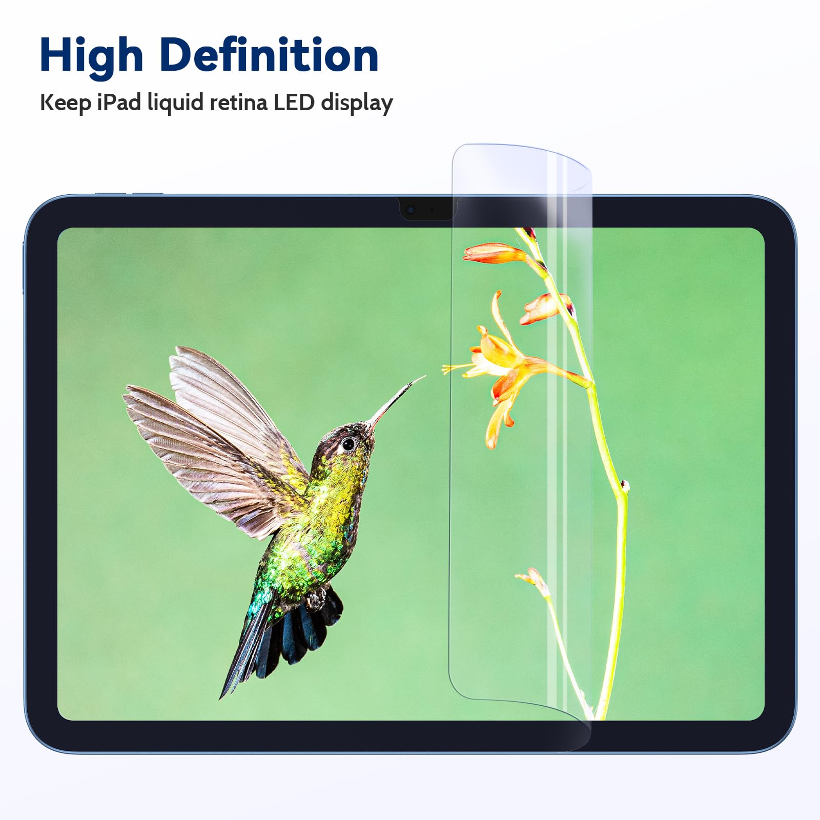 IPROKKO Paquete de 2 protectores de pantalla antiluz azul compatibles con iPad de 10ª generación 2022 (10.9 pulgadas), filtro de luz azul mate antirreflejos y sin burbujas
