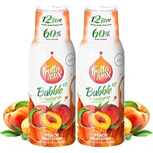 2 Pack - FruttaMax Peach Syrup | Less Sugar | 60% Real Fruit Concentrate | Suitable for soda Machine 2x500ml