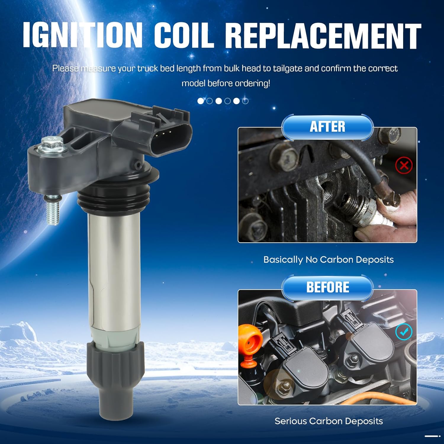 Set of 6 Ignition Coil and 6 Iridium Spark Plug Compatible with Buick Cadillac Chevy GMC CTS SRX XTS Camaro Equinox Impala Terrain GMC Acadia Replacement for GN10494 D515C UF569 C1555