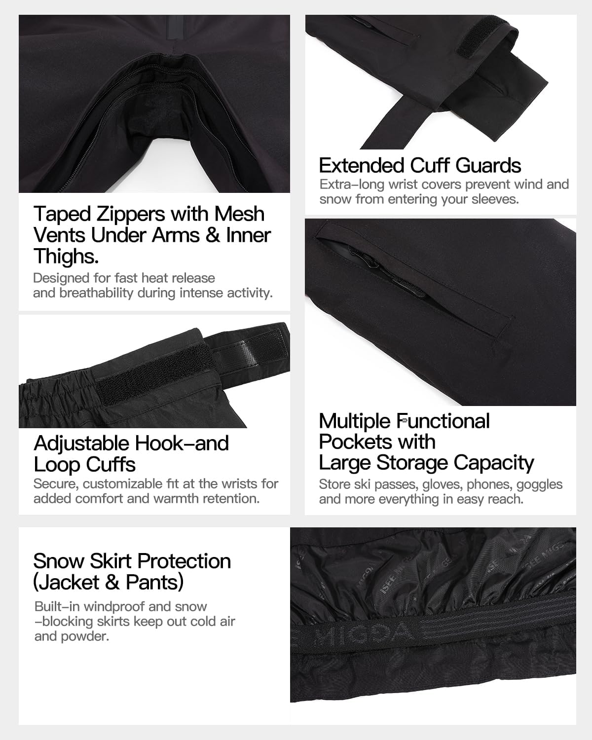 Snow Suits Women Slim Ski Jacket and Pants Set Waterproof Snowboarding Winter Sports