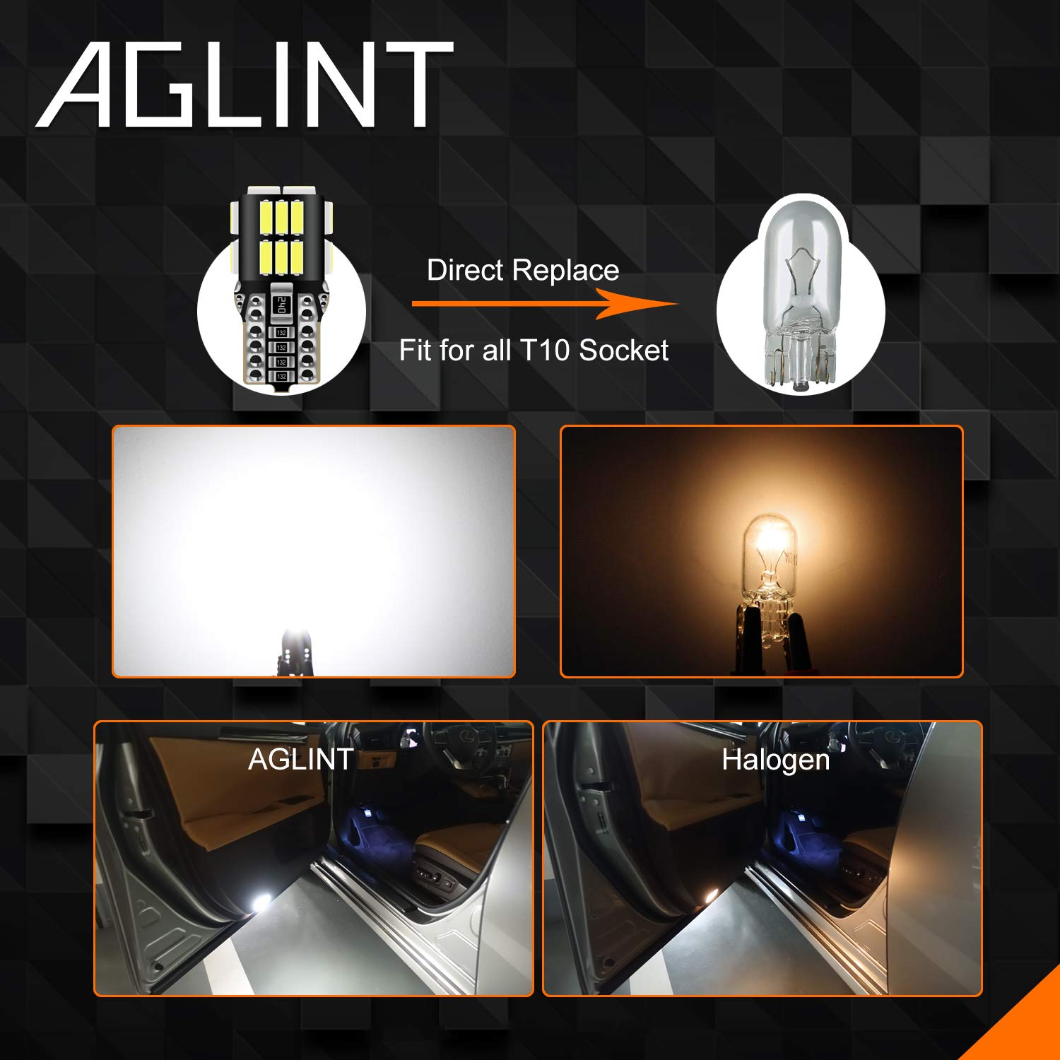 Kit 10 Lampadine LED T10 CANBUS - Per Luci Auto, Posizione, Targa, Interni, Bianco 6000K - Foto 3